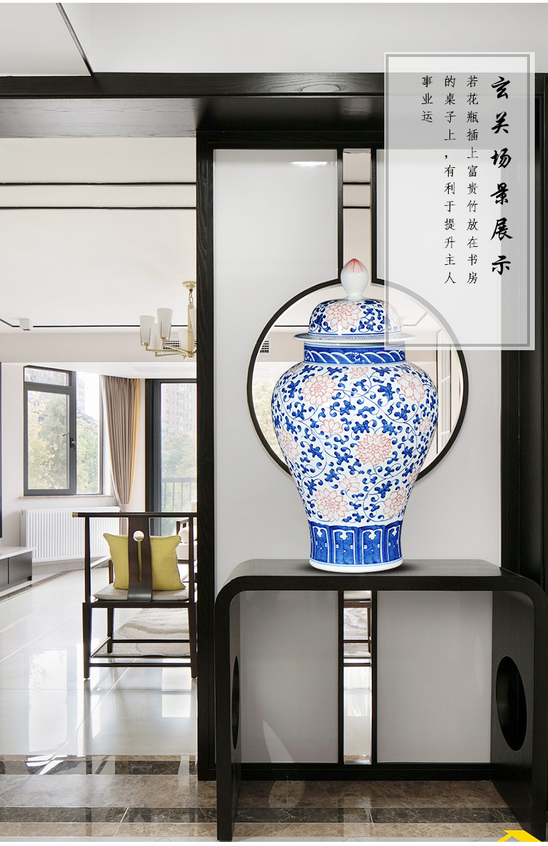 Jingdezhen ceramics imitation qianlong youligong general canister to furnishing articles Chinese sitting room adornment is placed