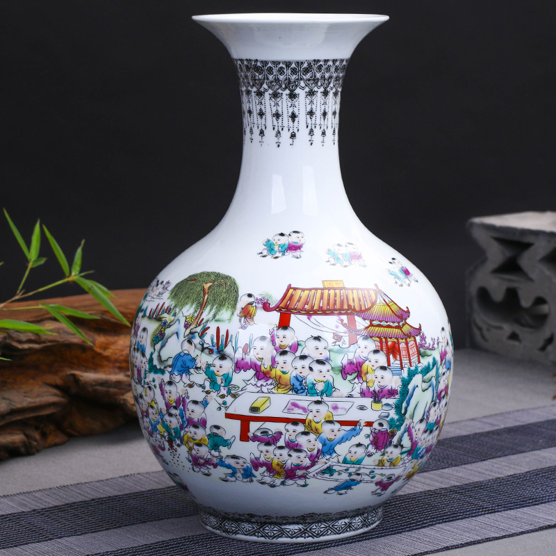 Chinese classical jingdezhen ceramics figure vases, flower arranging the ancient philosophers sitting room home rich ancient frame adornment furnishing articles