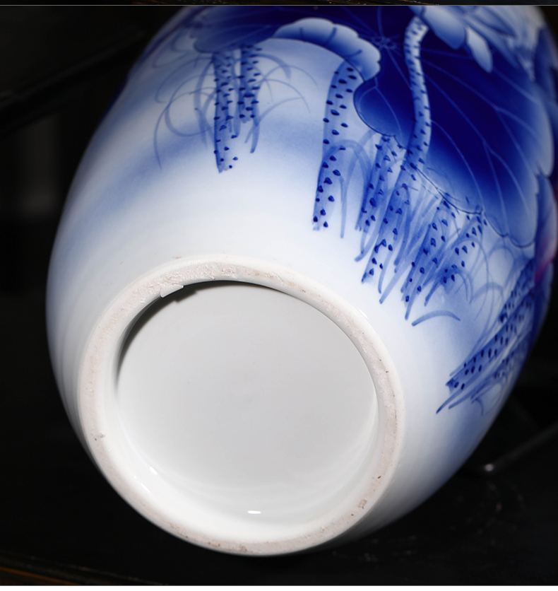 The Master of jingdezhen ceramics hand - made of blue and white porcelain vases, flower arrangement large sitting room adornment of new Chinese style furnishing articles