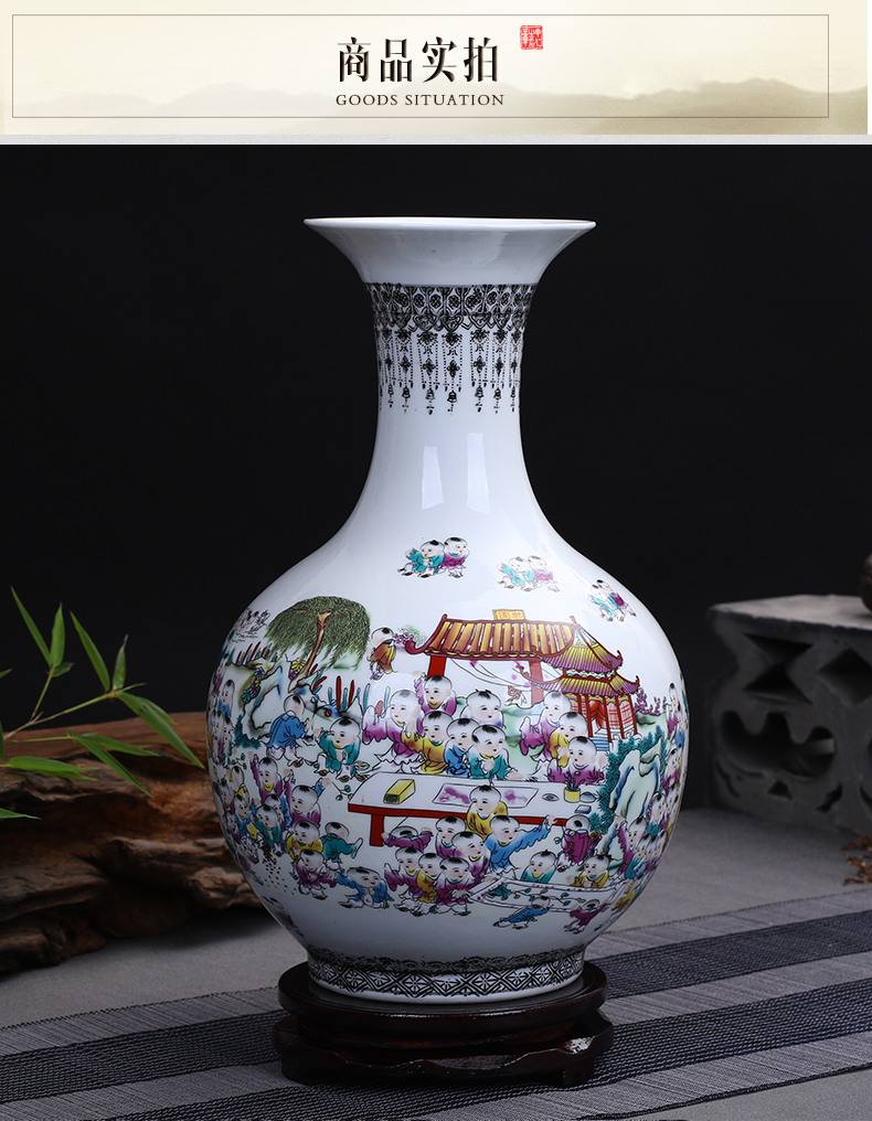 Chinese classical jingdezhen ceramics figure vases, flower arranging the ancient philosophers sitting room home rich ancient frame adornment furnishing articles