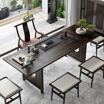 New Chinese Solid Wood Tea Table Tea Table Light Luxury Utiliturized Tea Uginwood Black Sandalwood Upscale Office Furniture Custom