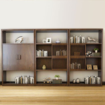 New Chinese Bookcase Composition Solid Wood Polypaoft Zen Shelf Bogu Shelf Bookcase Bookcase Book Room Custom Furniture