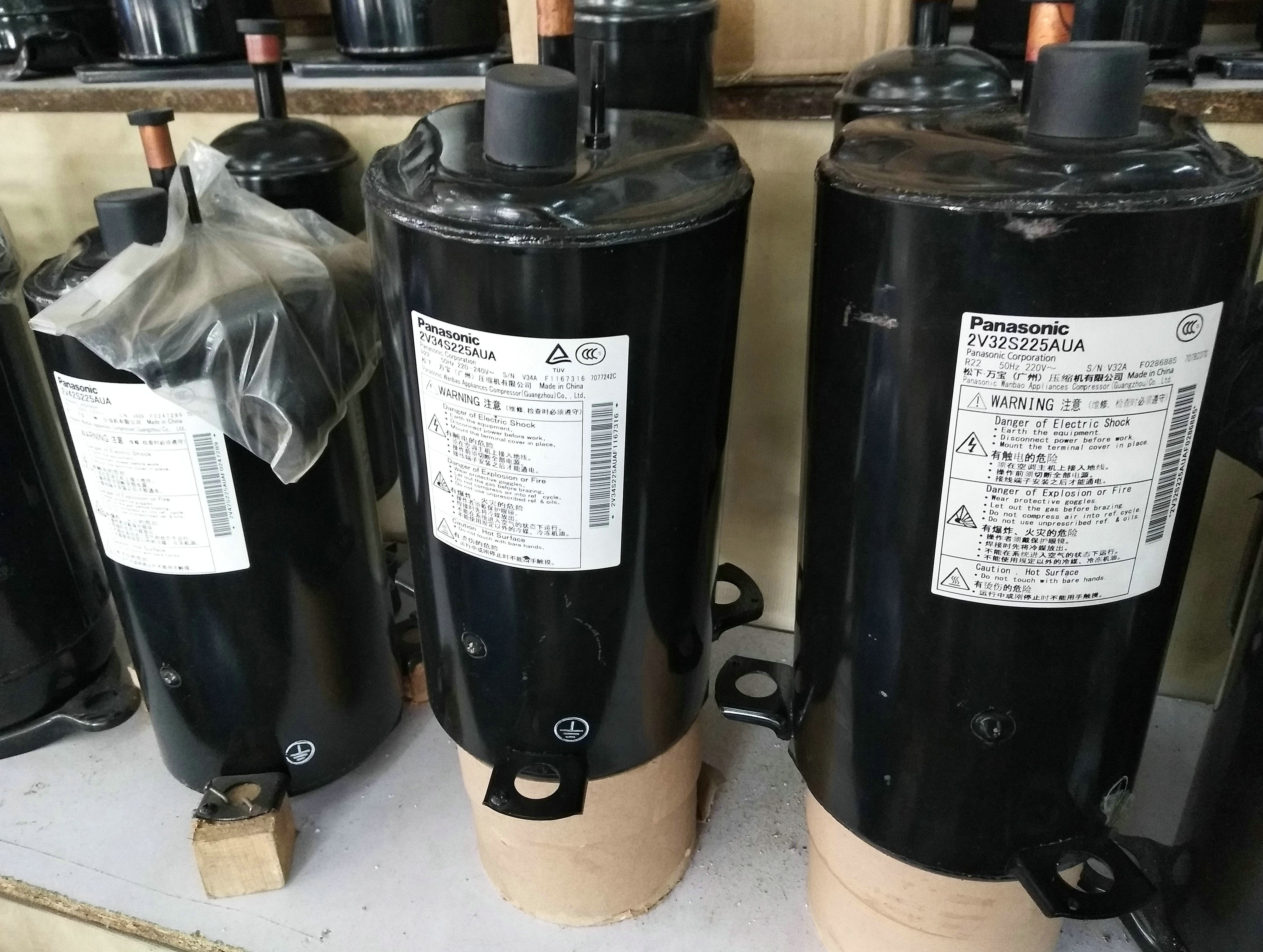 2K34C225CUA 2V32S225AUD original brand new Panasonic 2 hp 2KS340D5DA04 air conditioning compressor