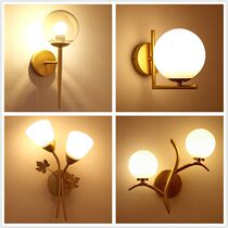 Nordic Wall Lamp Light Extravagant Bedroom Headboard Modern Minima Beauty Creative Genguan Aisle Living Room TV Background Wall Lamp