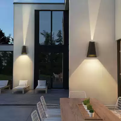 Waterproof LED wall lamp Courtyard balcony wall wall lamp Simple personality two-way luminous garden landscape outdoor wall lamp