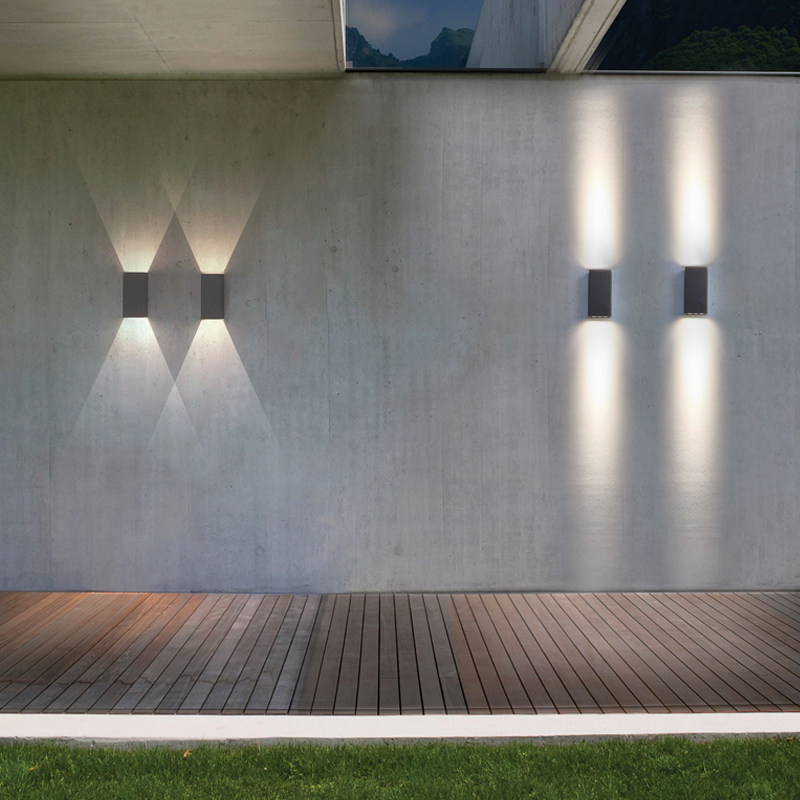 Outdoor Wall Lamp Stairs Aisle Anti-Wash Wall Lamp Nordic Minimalist Exterior Wall View Lamp Courtyard Balcony Garden Wall Lamp