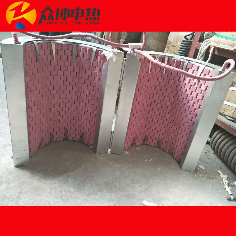 Red Porcelain High Temperature Ceramic Heating Ring Heater 800 Degrees Premium Reaction Kettle Heating Ring Injection Molding Machine Piping Heating