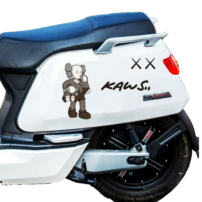 Улица Сезам KAWS Mavericks N1S/G2 Аниме мультфильм царапки Маленькая черепаха Yaddi Электрический мотоцикл модификации наклейка