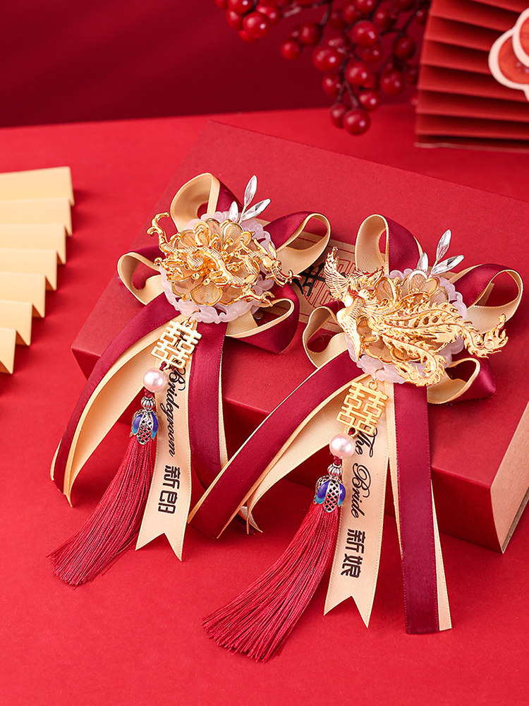 Corsage bride high-end sister group brother group wedding Forest European wedding placket set family set