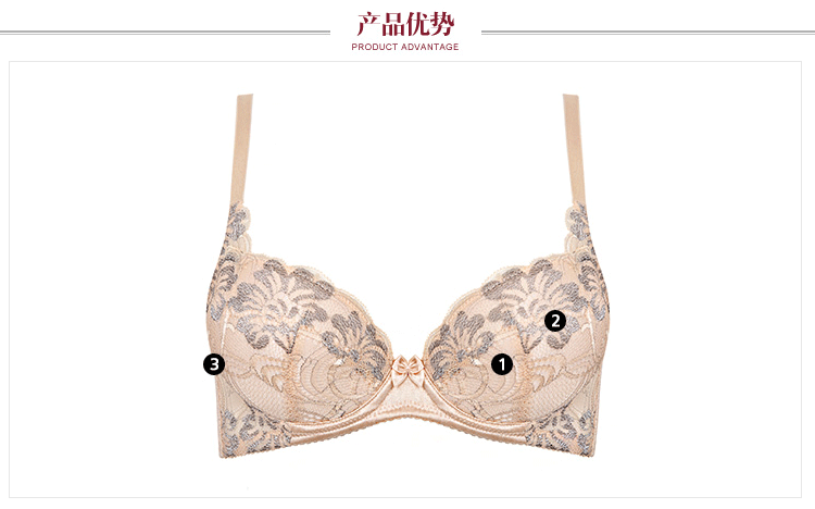 Quầy đồ lót cổ xưa và hiện đại, ngực nhỏ thật mỏng tụ lại để nhận được cặp áo ngực bằng ren có thể điều chỉnh áo ngực bằng vải bông thoải mái - Áo ngực không dây quần lót cotton