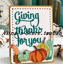 Cut template DIY template cutting die greeting card album Scrapbook production tool English Thank you
