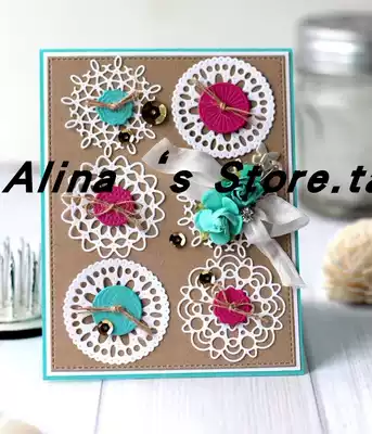 Cut template DIY template cutting die greeting card photo album Scrapbook making tool round lace