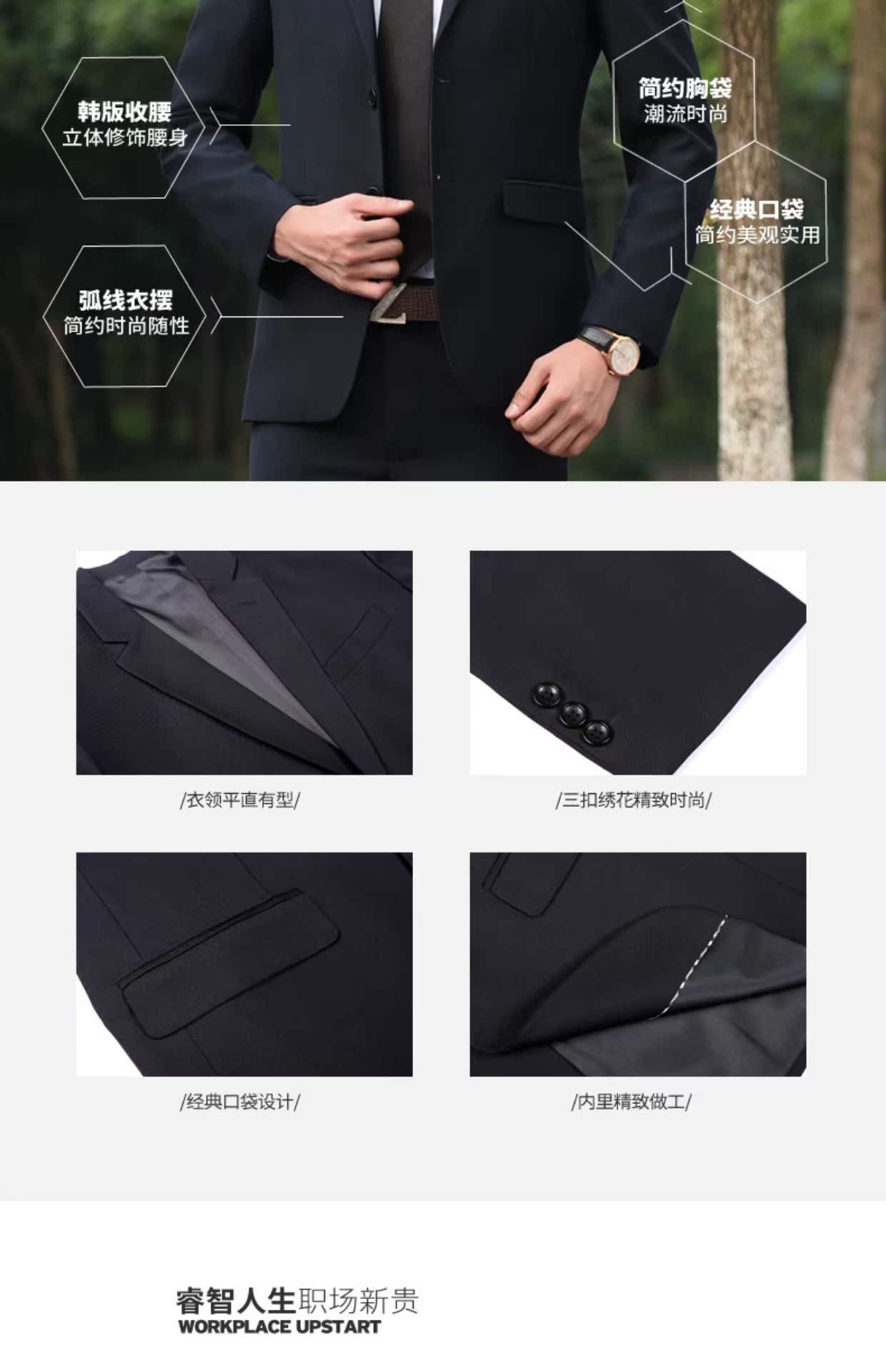Bộ đồ vest nam ba mảnh kinh doanh chuyên nghiệp đồ vest