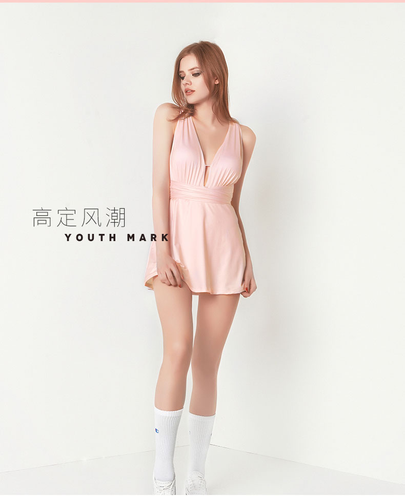 Áo tắm nữ một mảnh mới của Van Dean ngực nhỏ tập hợp áo tắm gợi cảm làm đẹp gợi cảm trở lại áo tắm thon gọn - Bộ đồ bơi One Piece 	áo tắm liền thân cao cấp