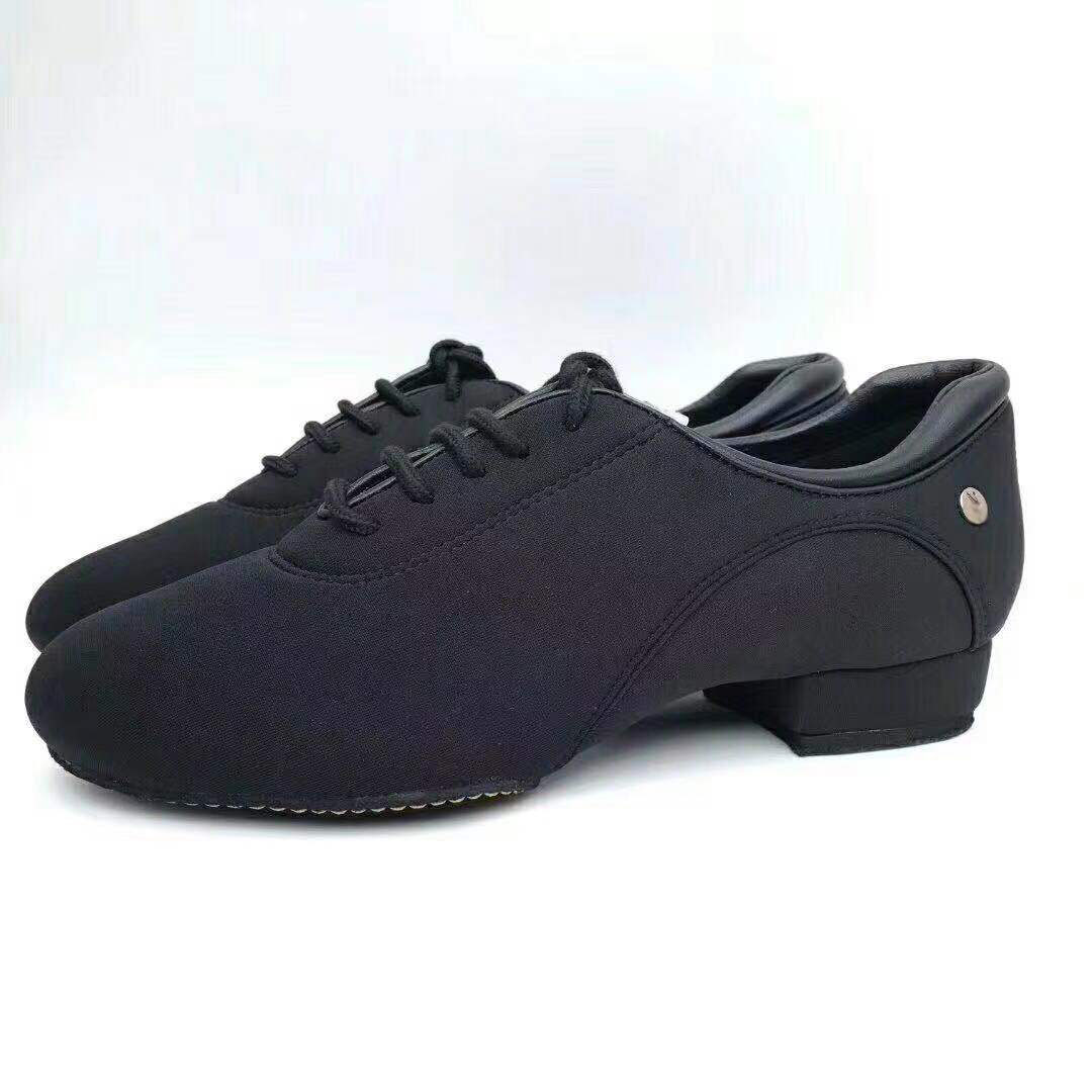 ADSmissfun new flat heel A4012-18 stretch cloth Oxford men's modern two-point soft-soled dance shoes teacher practice