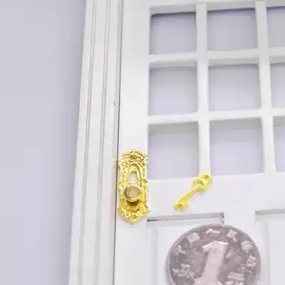 Dollhouse 1:12Dollhouse Pocket metal accessories DIY decoration materials Door lock Key Miniature model