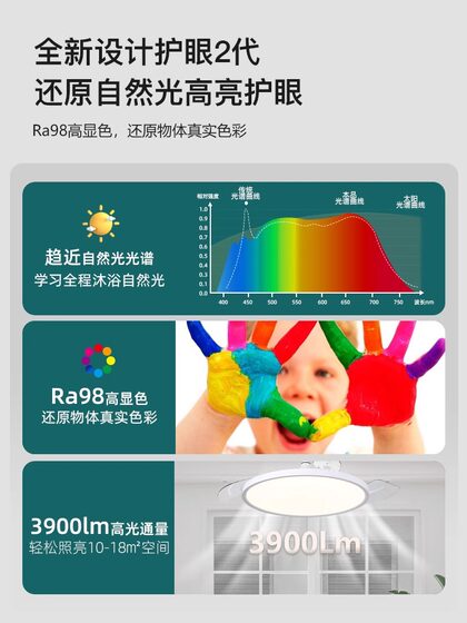 Full-Spectrum Invisible Fan Light 2026 New Model Ultra-Thin Silent Dining Room Bedroom Home Integrated Ceiling Fan Light Dining Chandelier