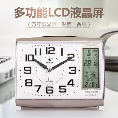 Overlord multi-function luminous alarm clock simple student children's bedside clock music Creative mute electronic small noise table