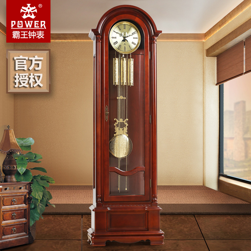 Bully Au-style floor clock modern seat bell mechanical lap clock creative large pendulum clock living room sitting clock upright and watch clock clock