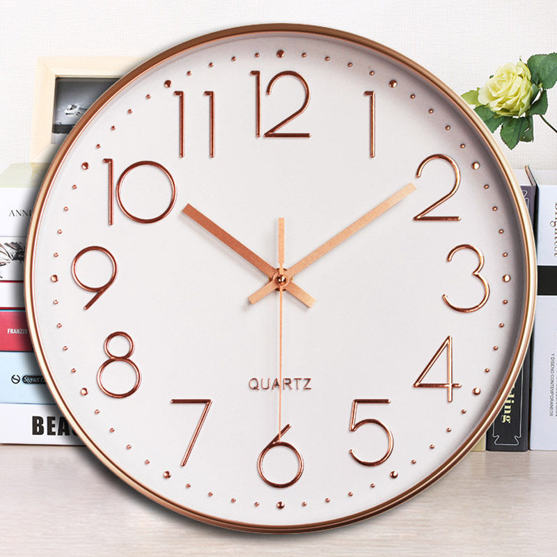 Nordic Modern Simple Wall Clock Home Quartz Clock Living Room Mute Wall Watch Fashion Creative Clock Punch Free Wall Clock