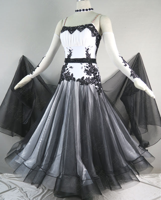 Morden Dance Dress New Social Dance Big Swing Dress Upscale National Mark Dance 2018 Race Suit Waltz Ocean Dress