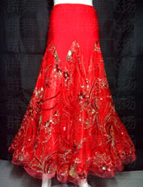 Group dance flying 16 years of explosive version of the national standard practice dance skirt modern dance skirt practice skirt practice skirt ballroom dance skirt