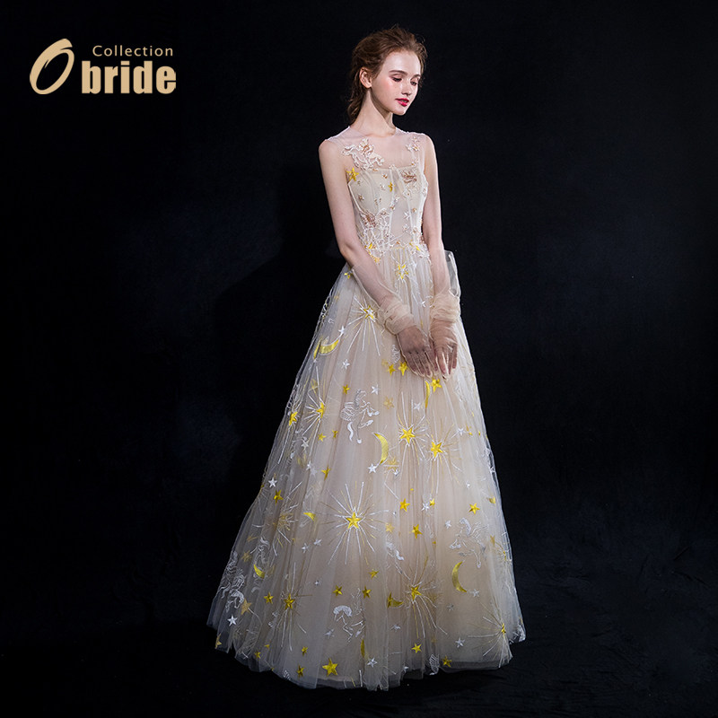 Star Moon Night] 2022 New Toast Bridal Style Light Wedding Dresses Fancy Dress High-end Light Lavish Crowdson Ensemble