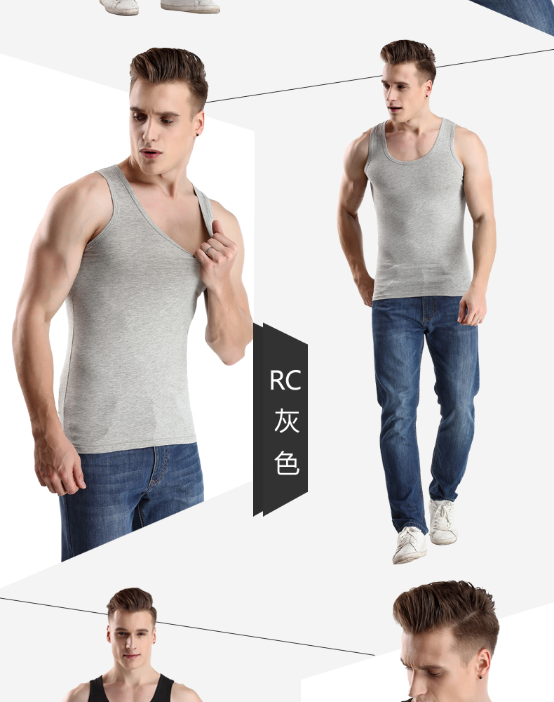 Áo thun nam Hengyuanxiang Modal Slim Thể dục mùa hè Thanh niên Thể thao Cotton Áo thun nam áo thun 2 dây nữ