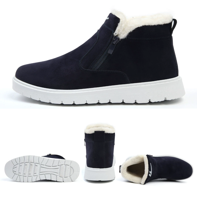 Kéo lại đôi giày cotton nam mùa đông cộng với đôi giày nhung ấm áp cho nam Martin boot nam cao để giúp giày tuyết cho nam giầy nam hàng hiệu