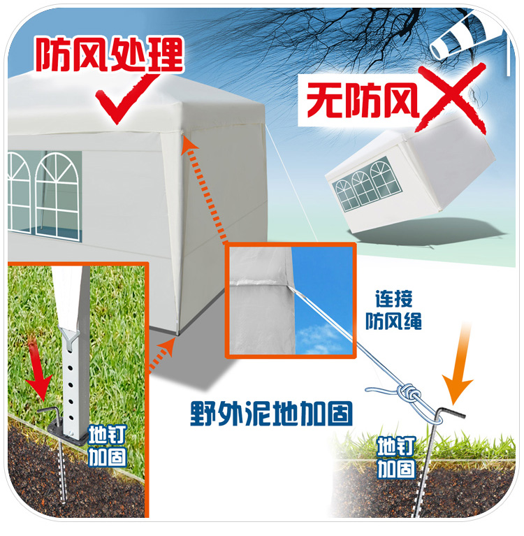 3 mét ngoài trời tán mái hiên gấp lều quầy hàng chợ đêm quảng cáo đổ xe đậu lều triển lãm hiên - Lều / mái hiên / phụ kiện lều móc leo núi