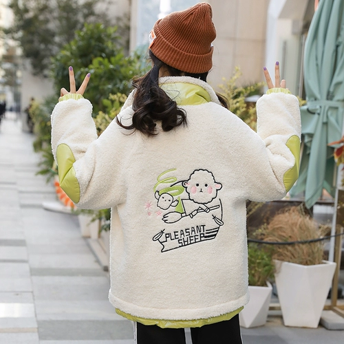 Бархатная утепленная демисезонная куртка для школьников, мультяшный пуховик, для средней школы