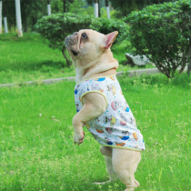 Law Fighting Time Machine Tennis Red Dog Pet Pooch Infighting Bull Sunscreen Vest Cute Cartoon Pattern Clothes