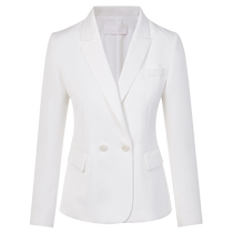 Rheinforiler Law Style White Sashimi Casual Suit Jacket Woman 2024 Spring new Western-style dress Career positive dress