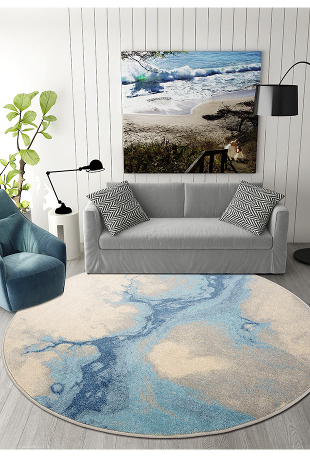 Dream Wen Round Thảm Phòng khách Bắc Âu Phòng ngủ hiện đại Đơn giản Bàn cà phê Mat Đầu giường Trang chủ Bắc Âu - Thảm thảm lông trải sàn phòng ngủ