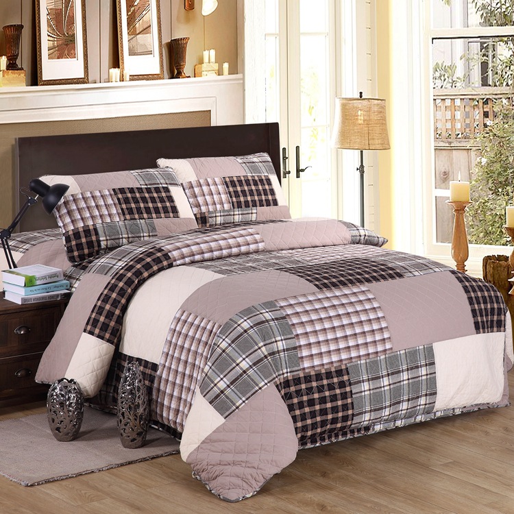 Bộ chăn ga gối đệm cotton Mỹ ba bộ chăn bông - Trải giường tấm ra trải nệm