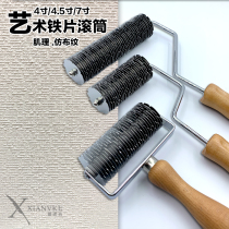 Gold Powder World Art Paint Iron Sheet Drum Cloth Textured Texture Roller Styling Silicon Algae Clay Art Lacquer Construction Tool