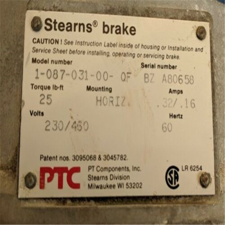 STEARNS electromagnetic brake 1-056-802-00 for the first of the 1-056-802-00
