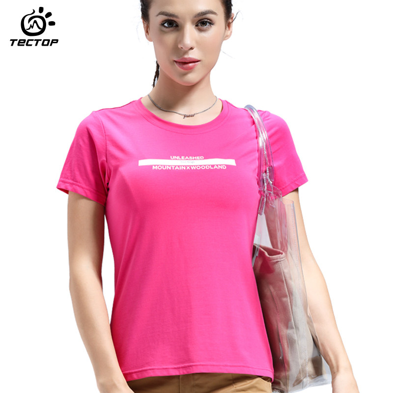 TECTOP exploration casual short-sleeved T-shirt women's spring and summer cotton round neck half-sleeved tide brand outdoor sports breathable shirt