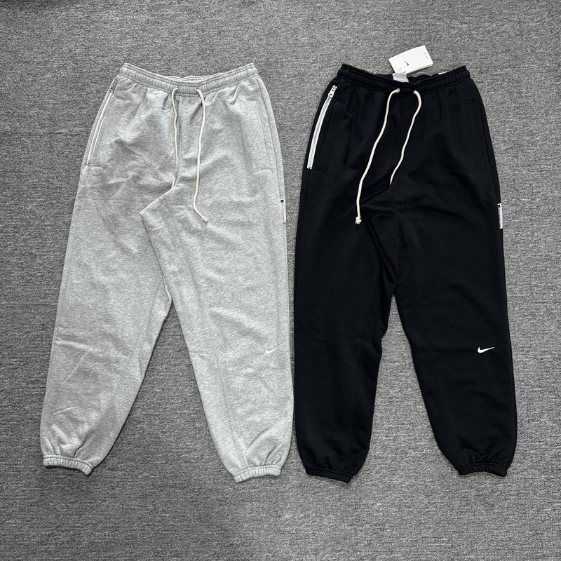 Nike Men's Autumn Sports Casual Loose Breathable Small Logo Terry Cuffed Long Pants Fz0225-010