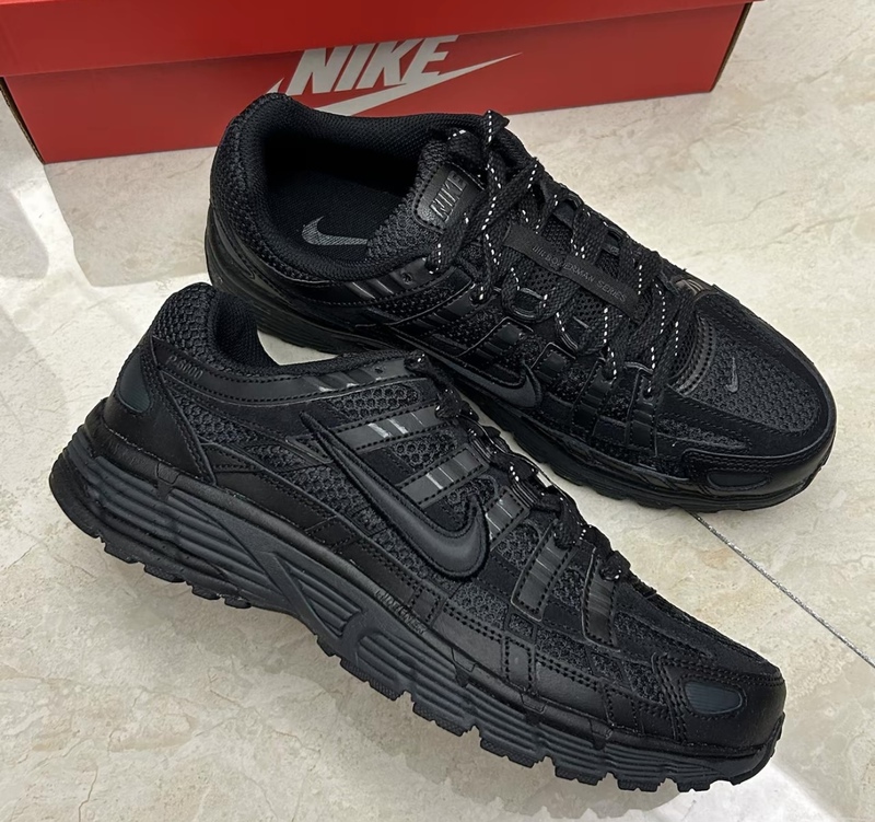 Nike P-6000 Pure Black Black Warrior Men's Low-Top Retro Sports Casual Running Shoes Cd6404-002