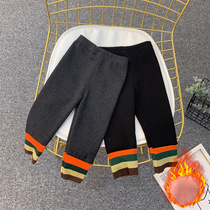 Girls  winter clothes plus velvet pants new go out thin warm Foreign style women wear baby baby children autumn pants