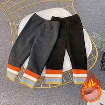 Girls  leggings Velvet thickened one-piece velvet wear Foreign style childrens baby baby pants Autumn and winter thin velvet spring and autumn