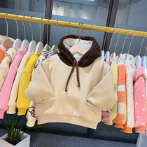 0-4-year-old girl sweater velvet thickened 2021 new Korean version of the tide of 1 child 2 baby 3 top warm female