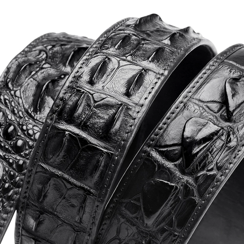 Ремень, высококлассные штаны для отдыха, крокодил, из натуральной кожи