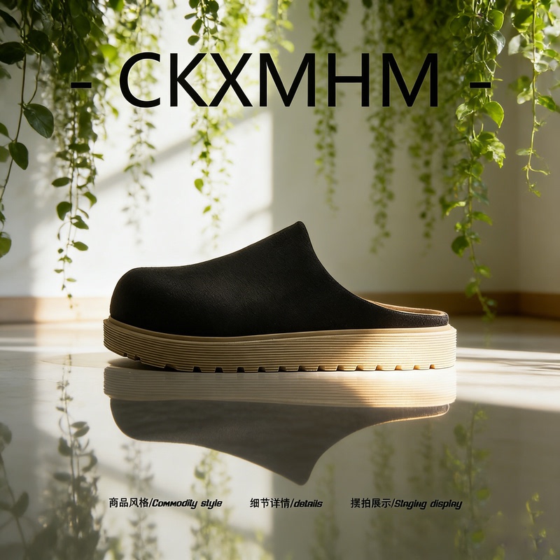 【Minimalist High-End Style】2026 Autumn New Thick-Soled Birkenstock Slippers for Men, Slip-On Commuting Mules Half-Slippers