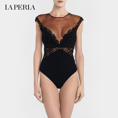 Корректирующее боди la perla周年限量款女士petit macrame' noir系列塑身连体衣