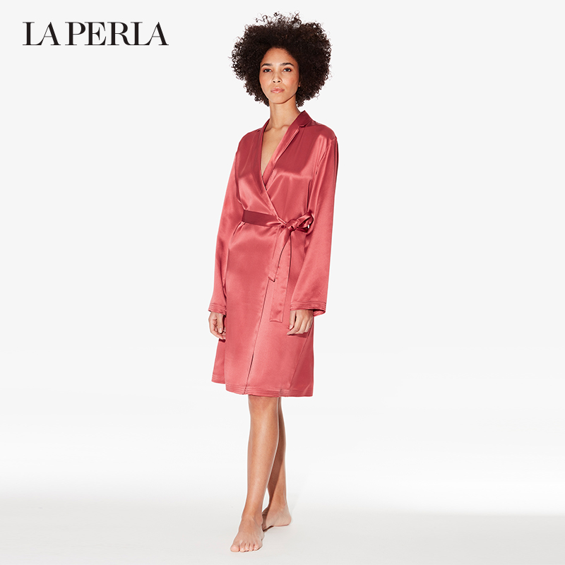LA PERLA SLEEP DRESSING GOWN SILK true silk in a long version of the pyjamas