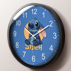 Cartoon Stitch boy room girl bedroom wall clock creative children early education silent wall clock wall clock home clock