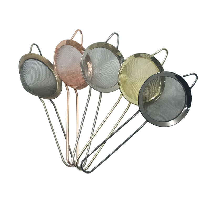 Stainless Steel Filter Drain Mesh Leak Spoon Septer Ice Breaker Conical 9cm leakage net Cocktail Leaking Spoon Home Kitchen