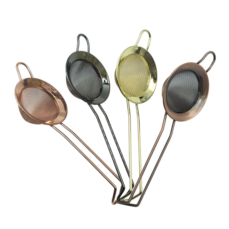 Bend Shank Leak Net Filter Screen Filter Ice Stopper Leak Spoon Stainless Steel Bar Wine Septer Cocktail cocktail Wine Conditioning Tool